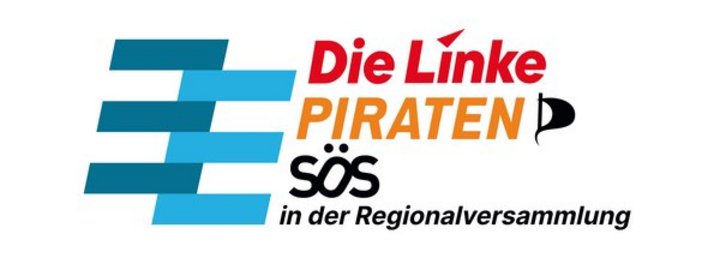 Fraktionslogo: Die Linke.Piraten.SÖS in der Regionalversammlung